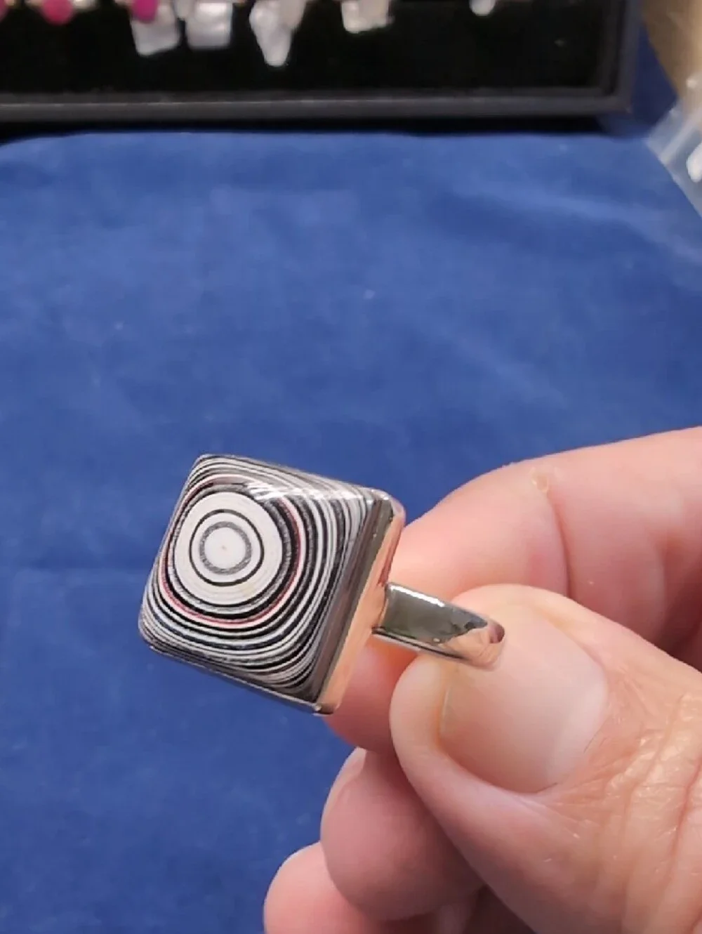 Fordite In SOLID STERLING SILVER 925 Size 9.5